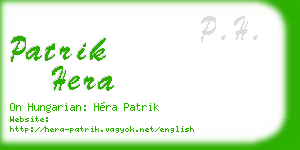 patrik hera business card