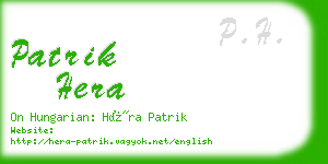 patrik hera business card